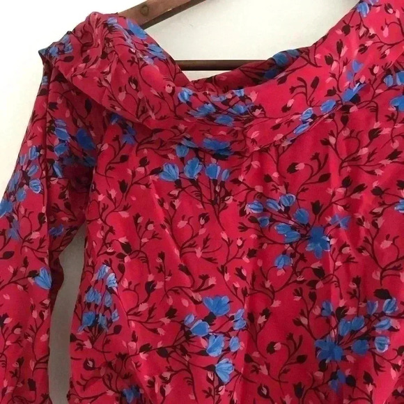 Saloni Dress Lexie Scarlet Posey Midi Dress Sz 0 - Picture 9 of 15